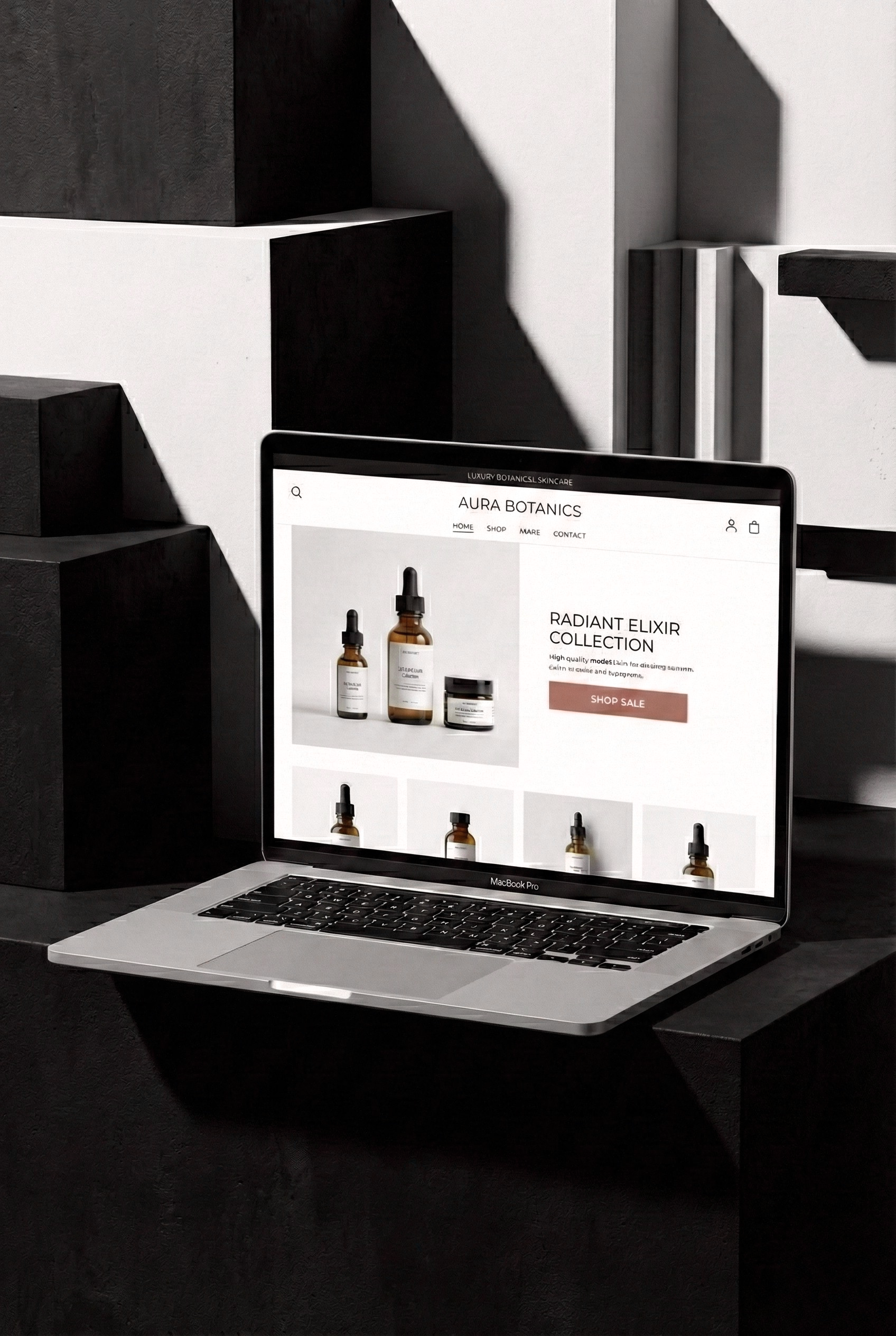 Shopify beauty and skincare store design example by SatoBuilds